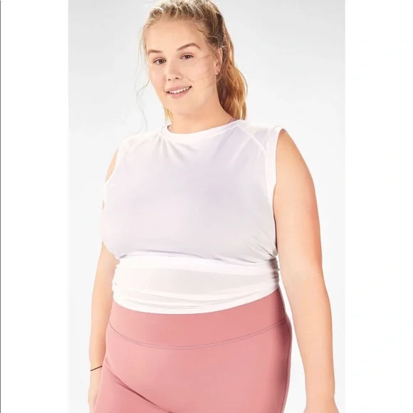 Fabletics Monet Back Tie Back Tank Top XXL White EUC - Picture 3 of 16